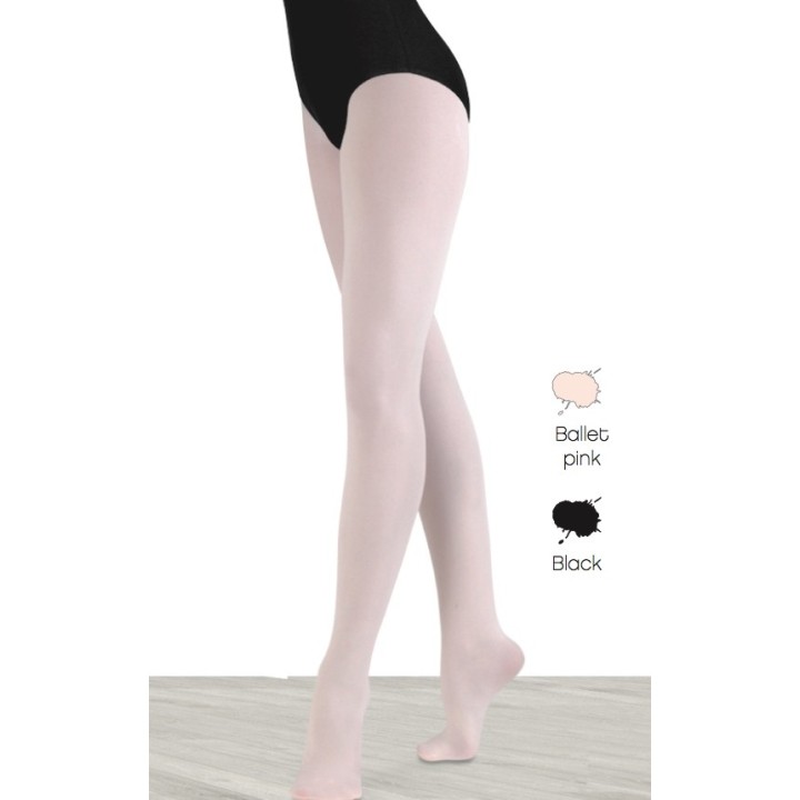 Collant de danse rose avec pieds - Sansha