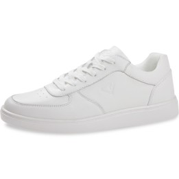 Sneakers blanche en cuir " Diamant "