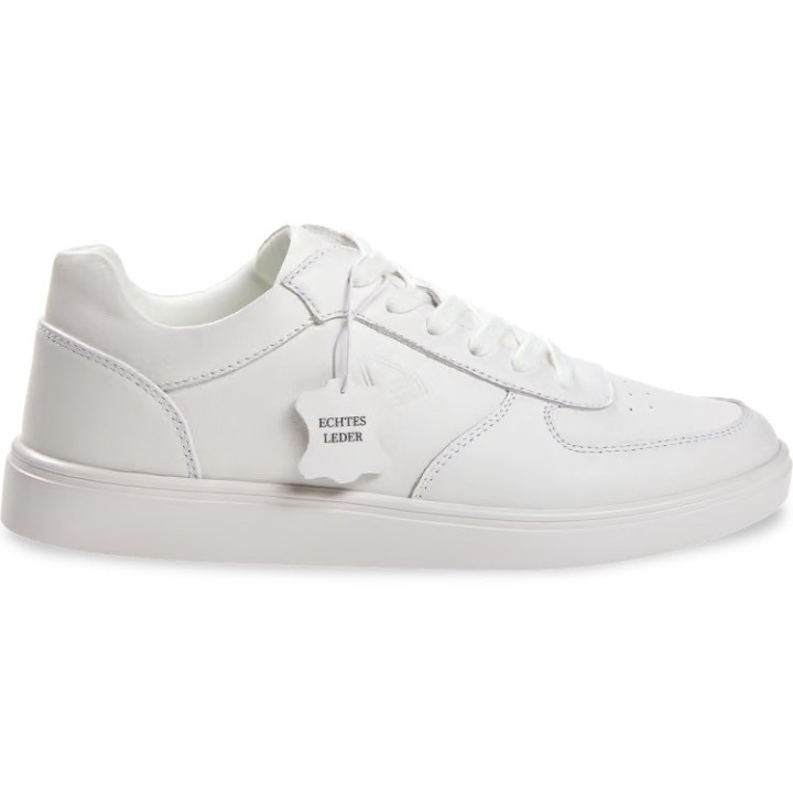 Sneakers blanche en cuir " Diamant "