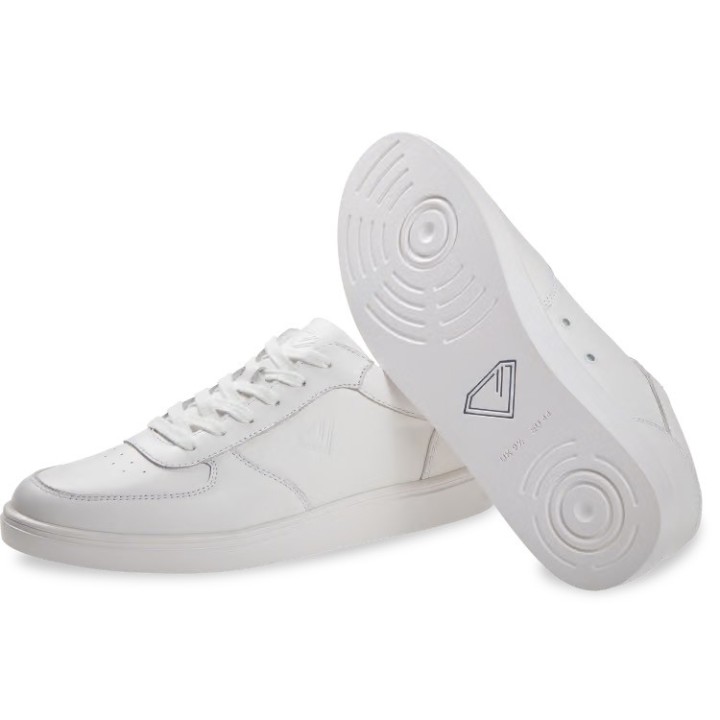 Sneakers blanche en cuir " Diamant "